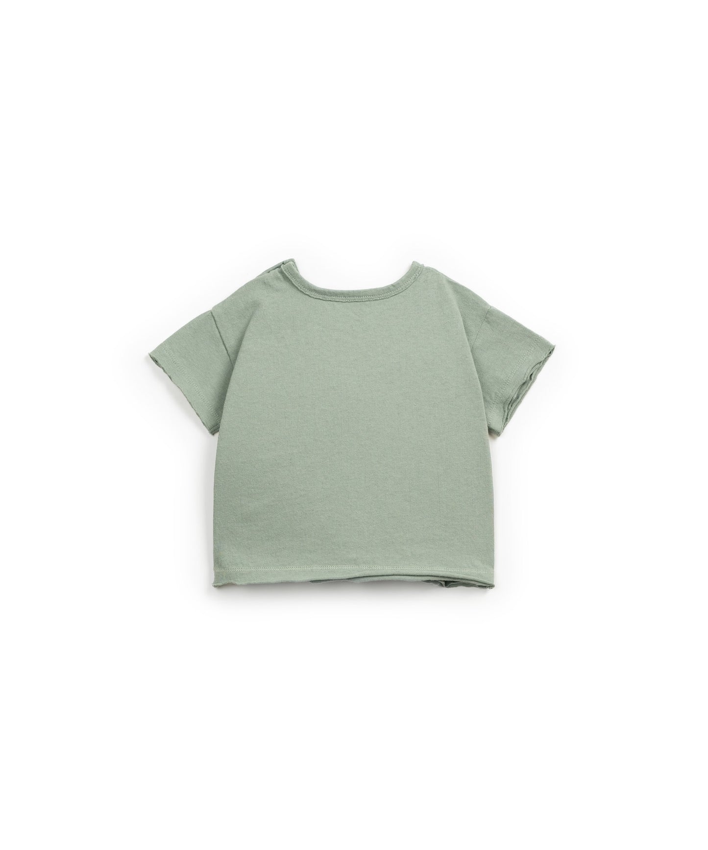 Camiseta manga corta verde con botones