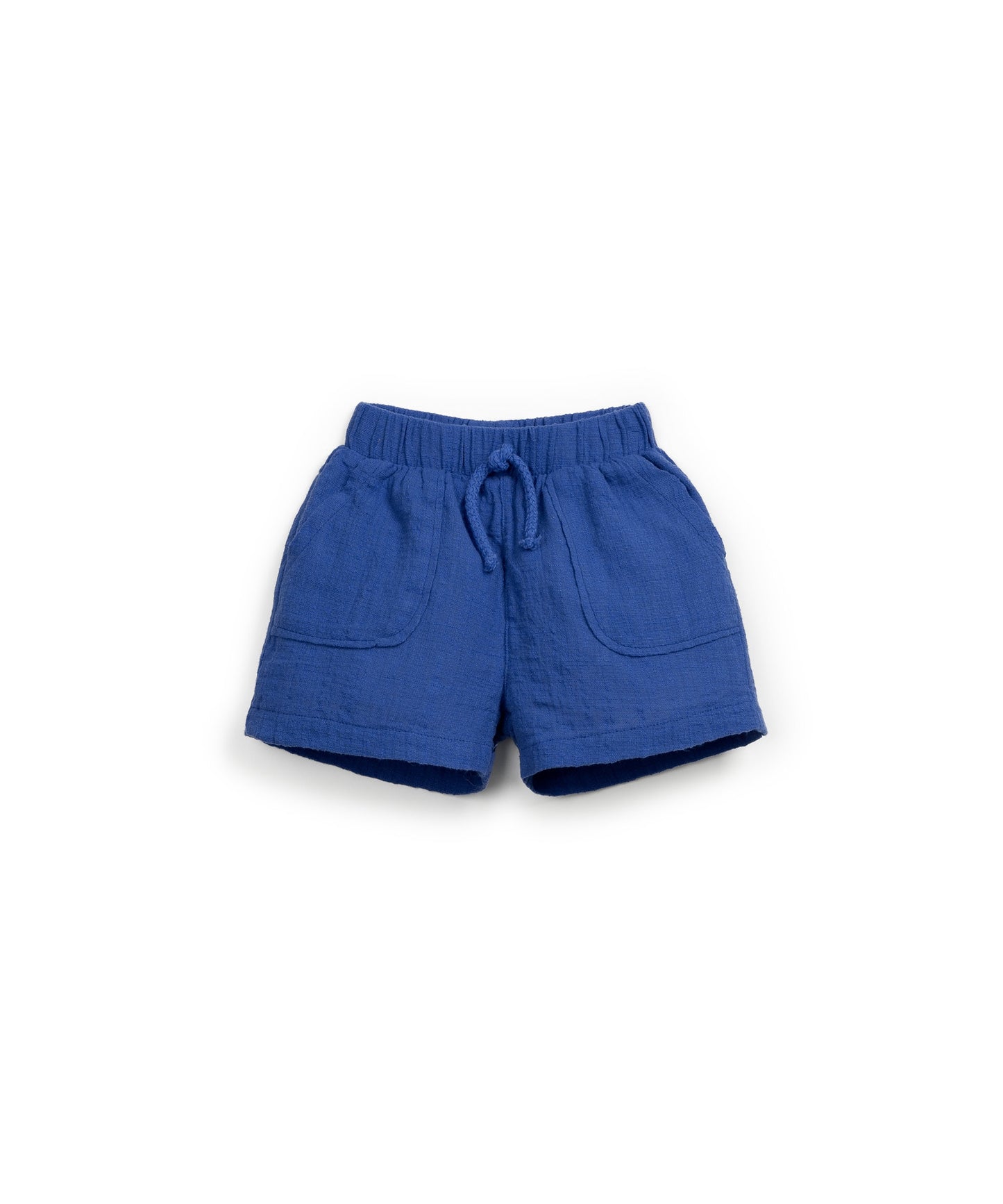 Pantalón corto lino azul