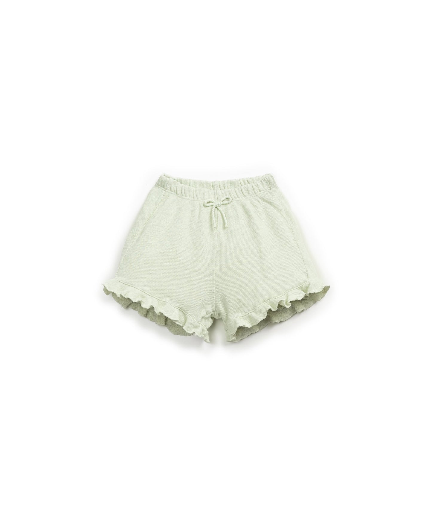 Pantalón corto verde con volante