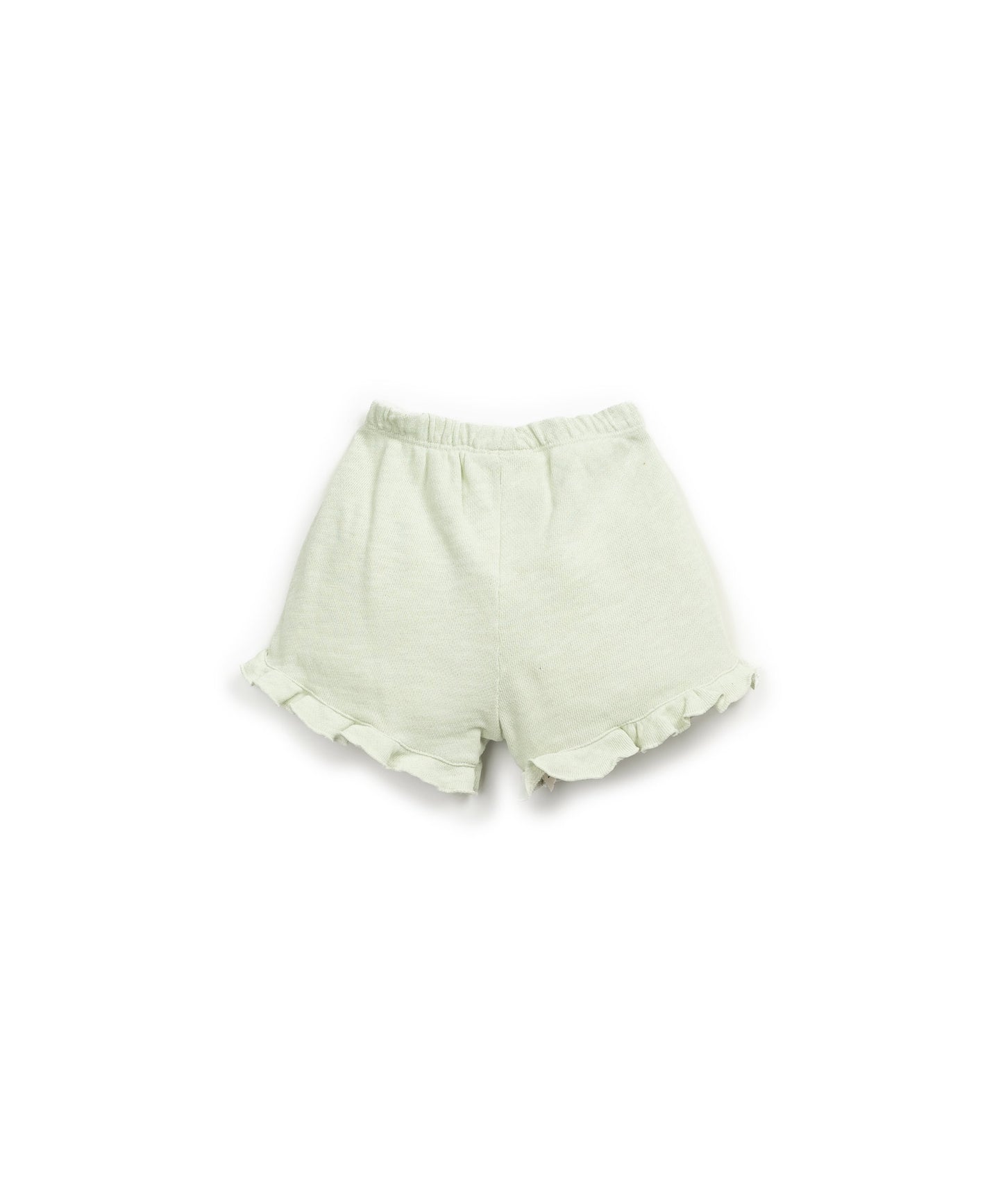 Pantalón corto verde con volante