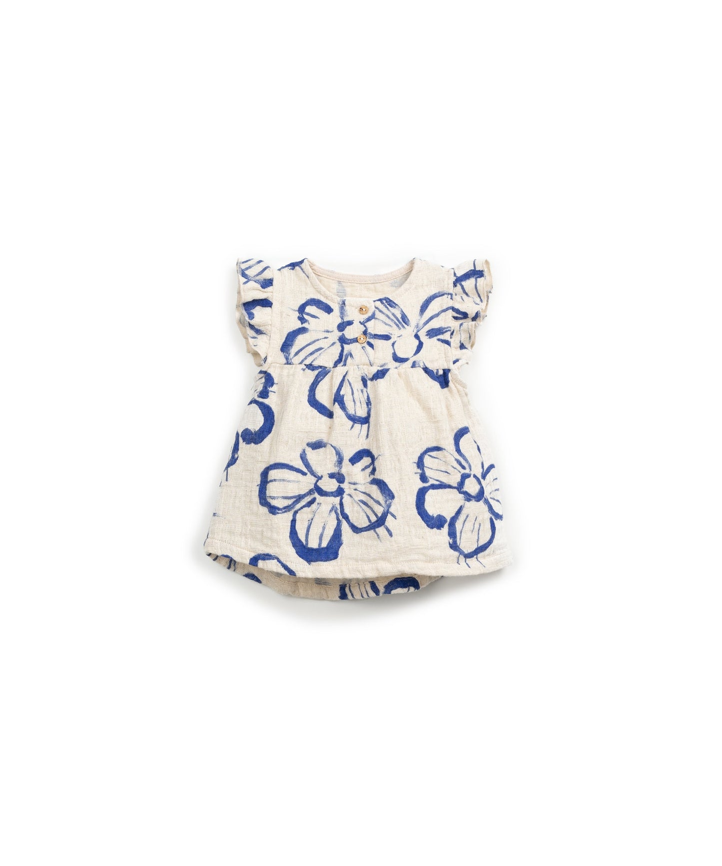 Vestido lino estampado floral baby