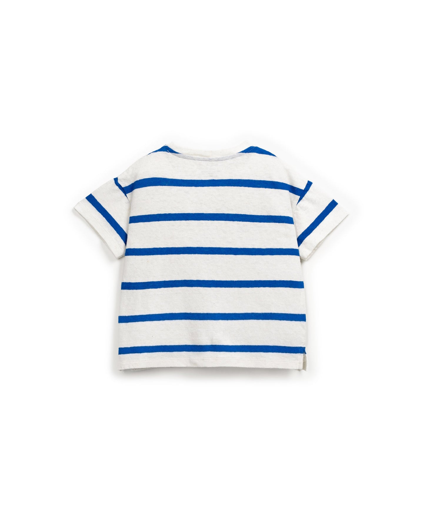 Camiseta manga corta rayas azules y blancas