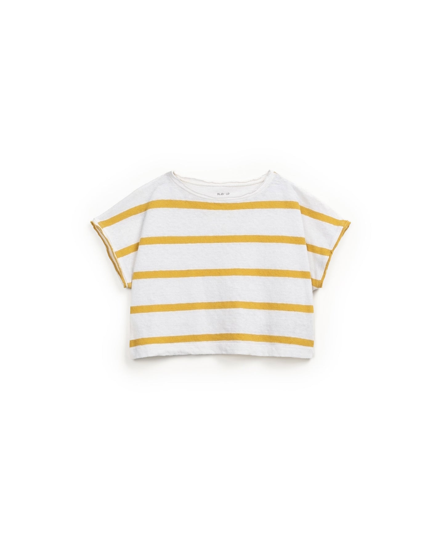 Camiseta amarilla holgada a rayas