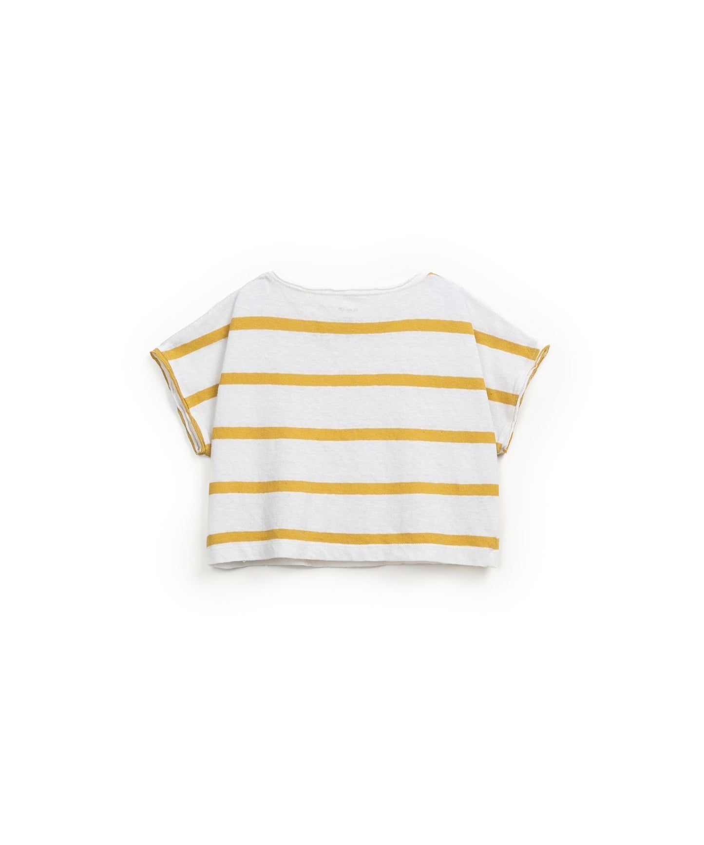 Camiseta amarilla holgada a rayas
