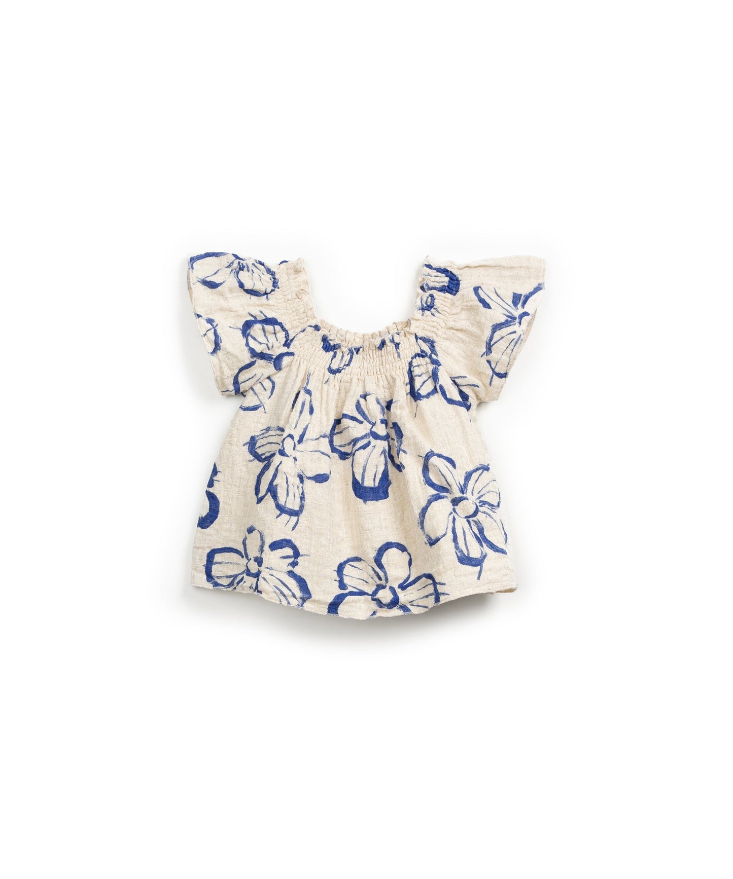 Túnica estampado floral algodón y lino