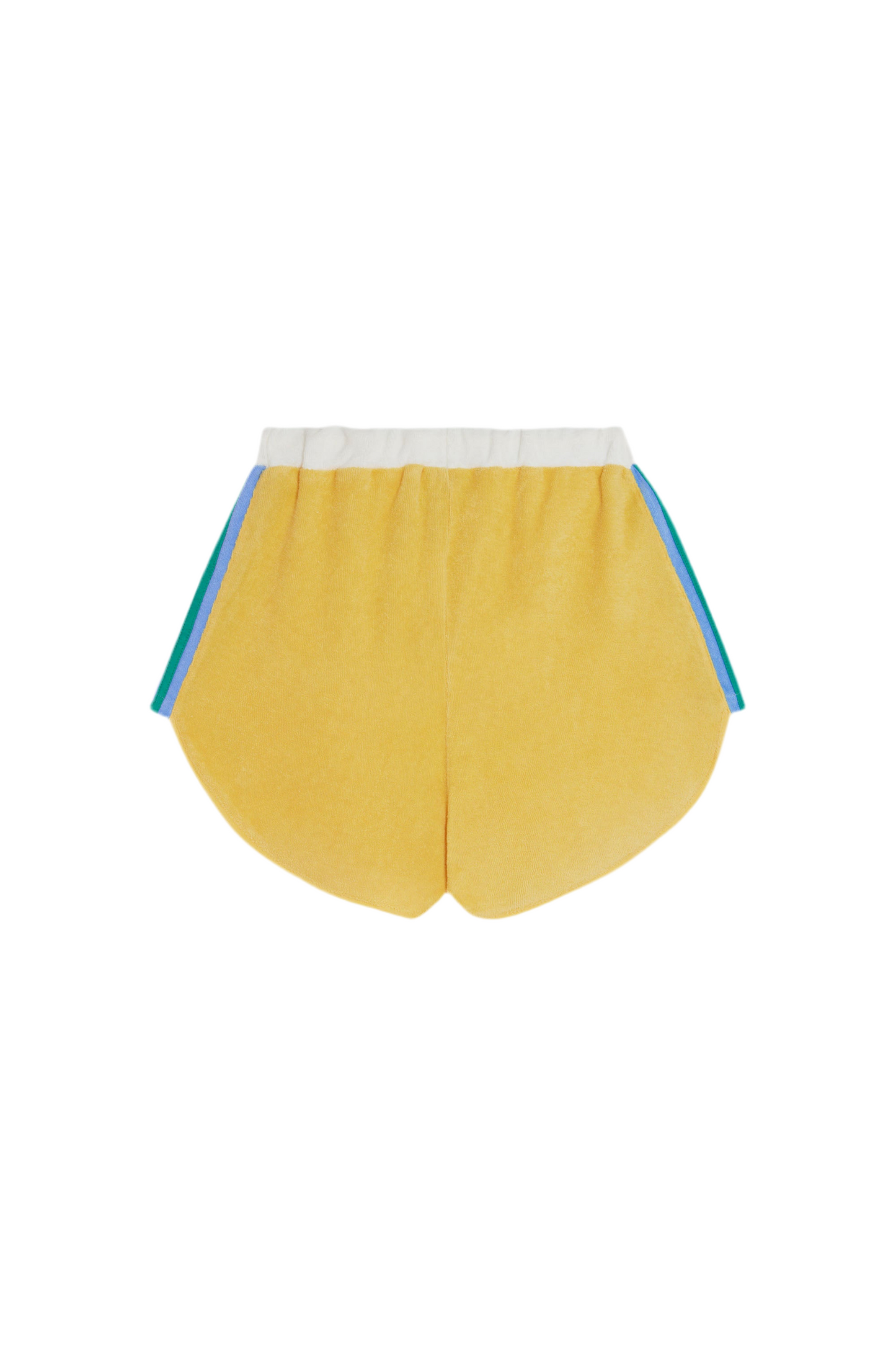 YELLOW COLOR BLOCK KIDS SHORTS