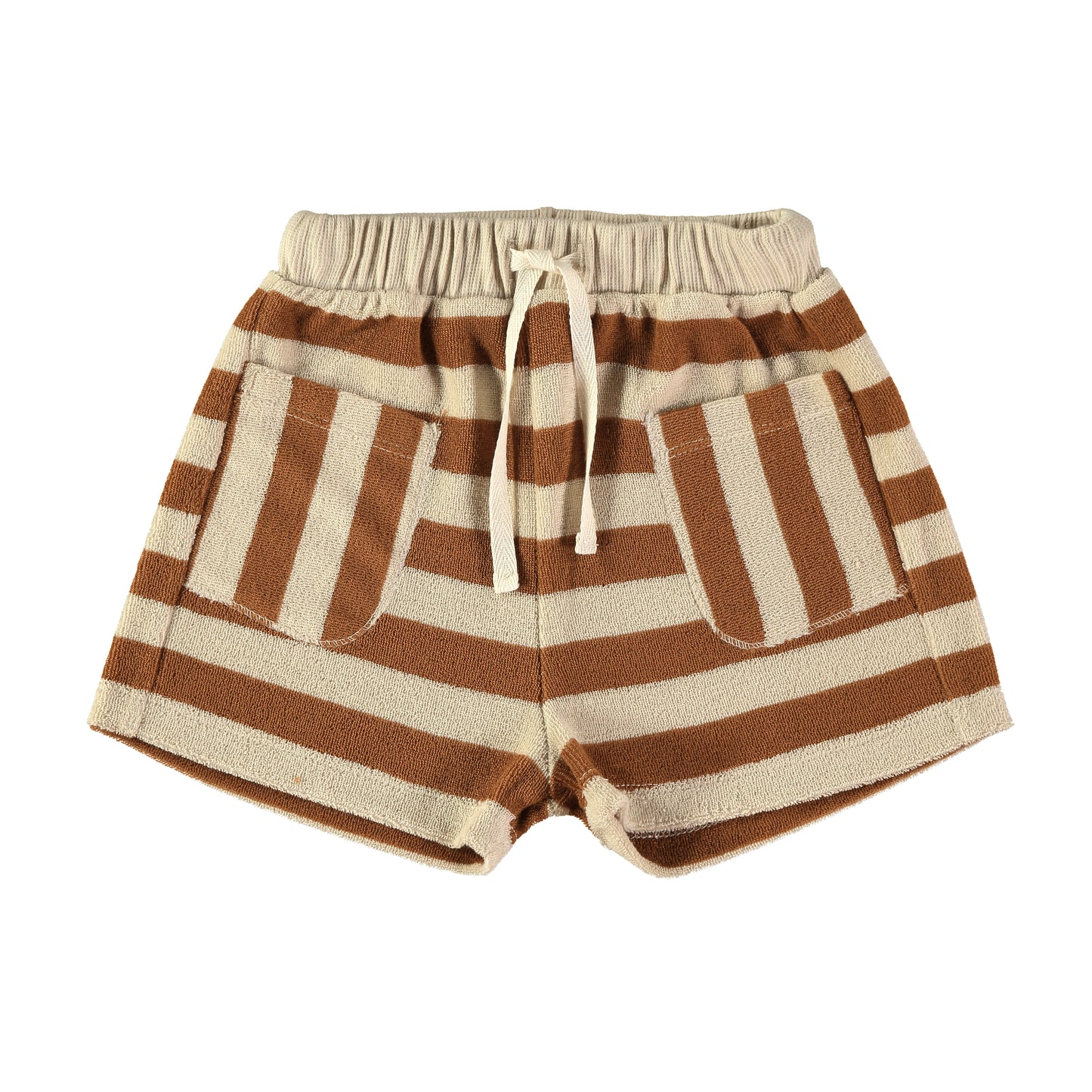 Pantalón corto rayas marrones