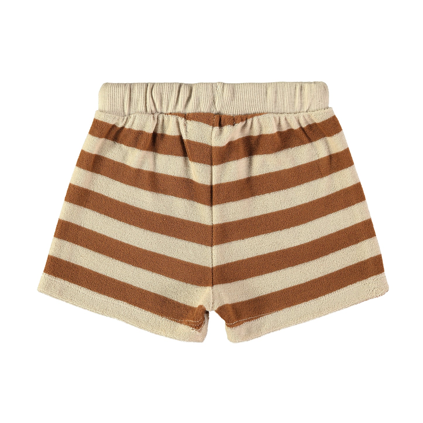 Pantalón corto rayas marrones