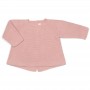 Jersey bebé ETHAN tricot en PALE ROSE abotonado