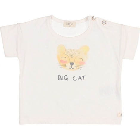 Camiseta bebé BIG CAT M/C en TALC