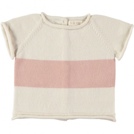 Camiseta bebé tricot AXEL manga corta ROSE