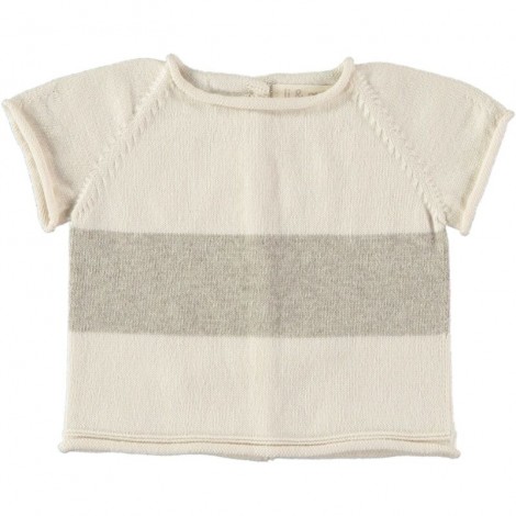 Camiseta bebé tricot AXEL manga corta STONE