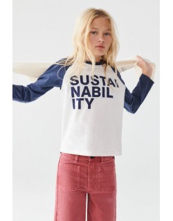Camiseta infantil SUSTAIN azul marino ECOALF