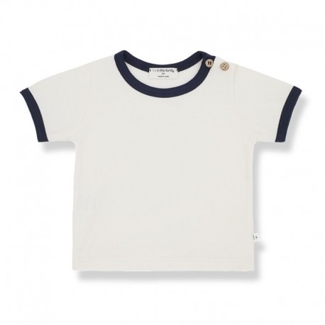 Camiseta con contrastes MOU de bebé en MARINO