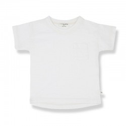 Camiseta bolsillo M/C NANI de bebé en CRUDO
