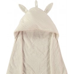 Capa de baño bebé TOWEL CREAM orejitas y toalla