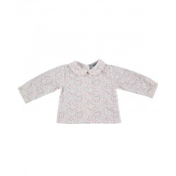 Camisa BUBU de bebé Flores rosas Normandie