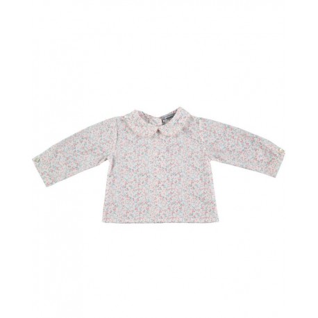 Camisa BUBU de bebé Flores rosas Normandie