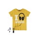 Camiseta infantil sonido M/C I LOVE MUSIC Yellow