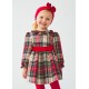 Vestido bebé cuadro escocés color Rojo