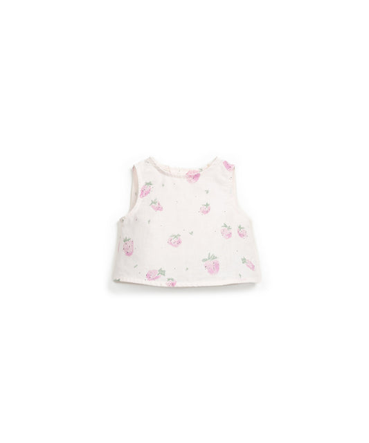 Conjunto culetin y camiseta sin magas fresas