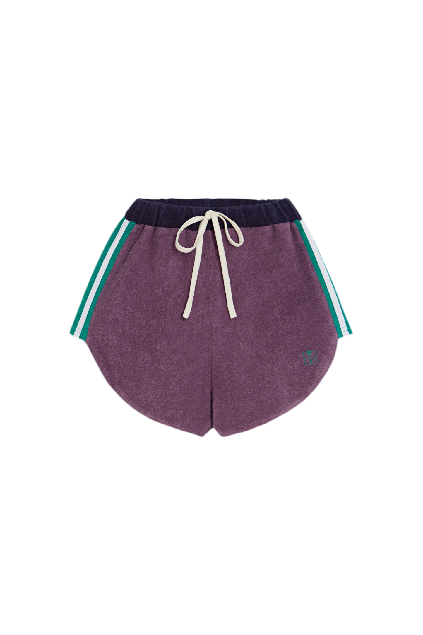 PURPLE COLOR BLOCK KIDS SHORTS