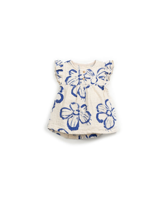 Vestido lino estampado floral baby