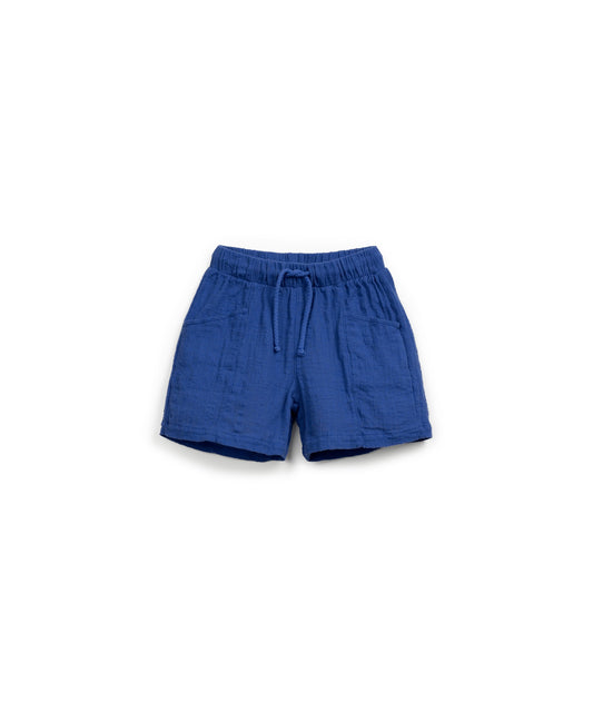 Pantalón corto algodón azul