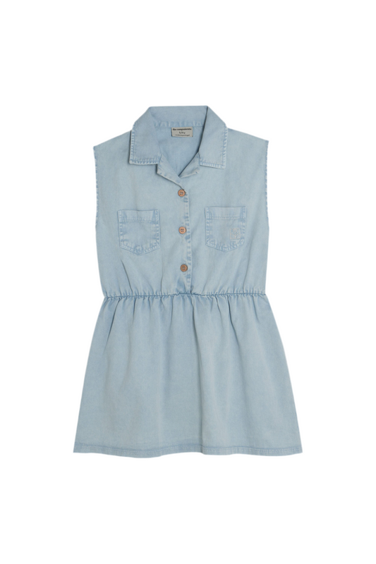 LIGHT BLUE DENIM KIDS DRESS