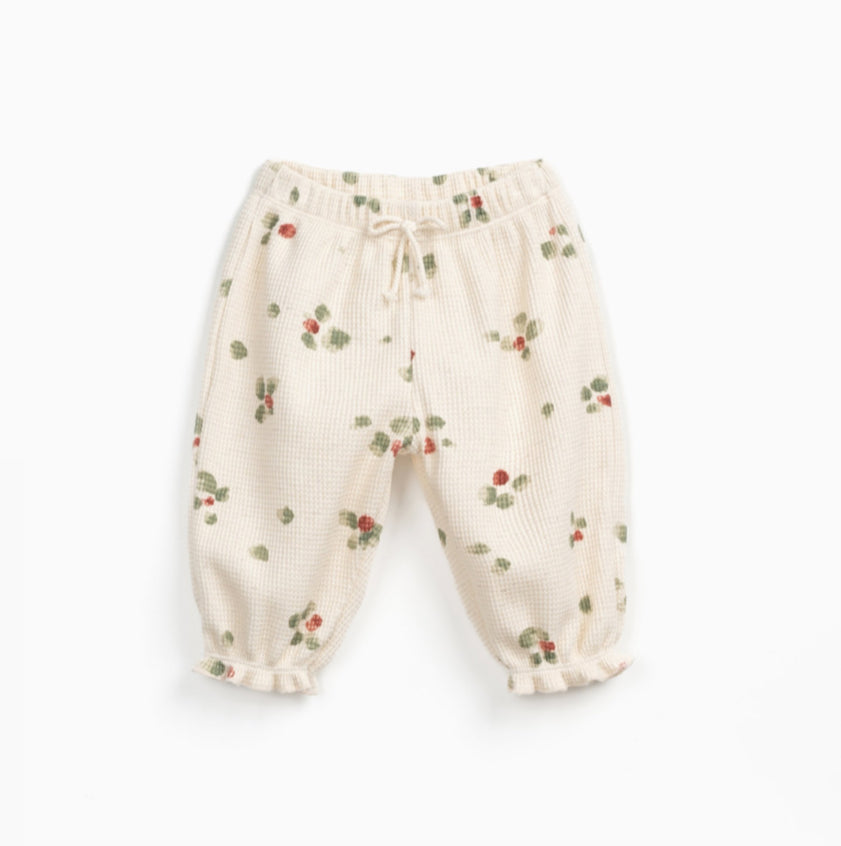 Pantalón estampado mancha de flores