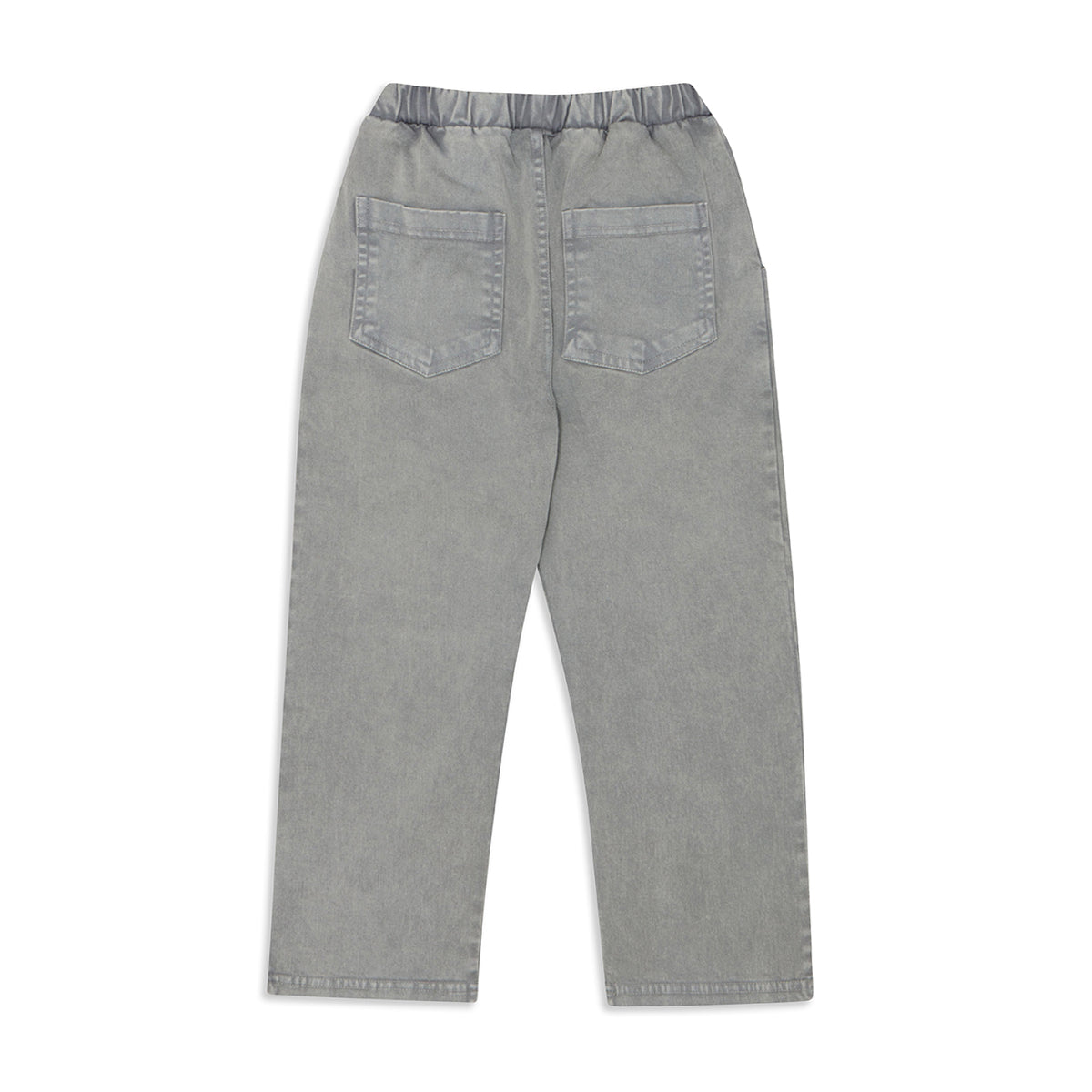 Pantalón gris lavado con parches