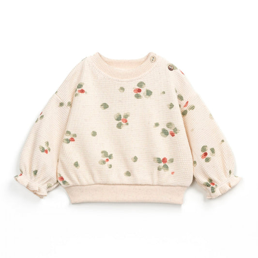 Sudadera estampado mancha de flores